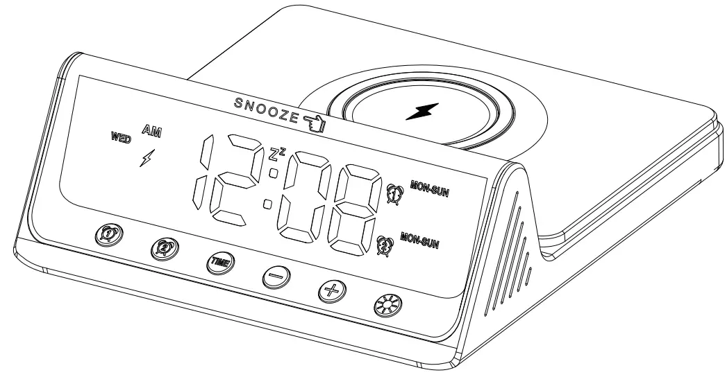 Snooze AW001 Wireless Charging Alarm Clock