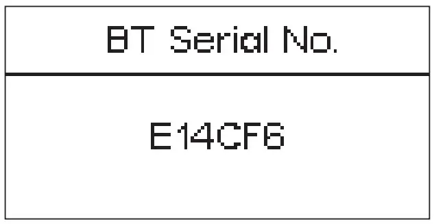 BT Serial No