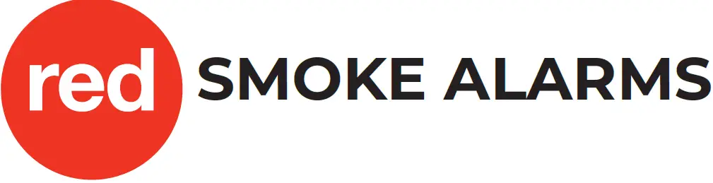 red SMOKE ALARAMS R240 Photoelectric Smoke Alarm logo