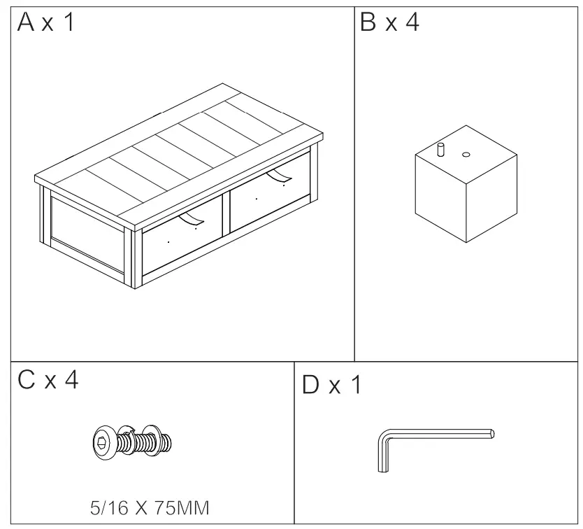 ASHLEY T998-20 Furniture Randale Cocktail Table fig 1