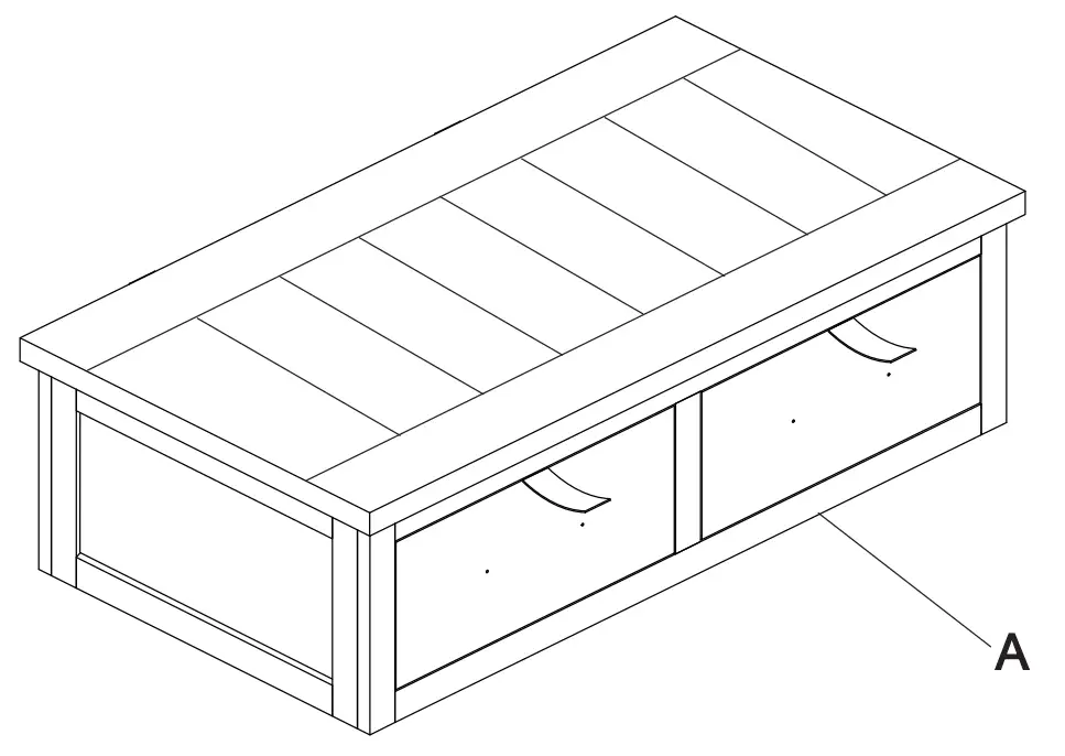 ASHLEY T998-20 Furniture Randale Cocktail Table fig 3