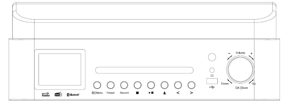 Lenco MC-460 Stereo with CD and Turntable - Figure 1