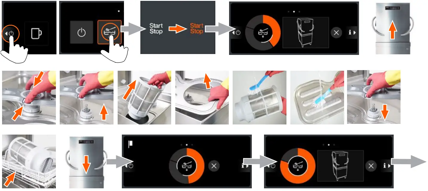 Miele PTD 901 Throughfeed Dishwasher Stainless steel - Fig 60