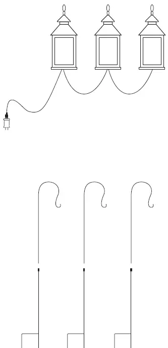 GE 82055LO 3-Marker White Candle Christmas Pathway Marker 01