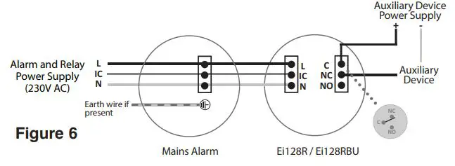 EI Electronics Ei128R Relay Bases for Smoke Heat and Carbon Monoxide Alarms Instruction Manual - Fig 6