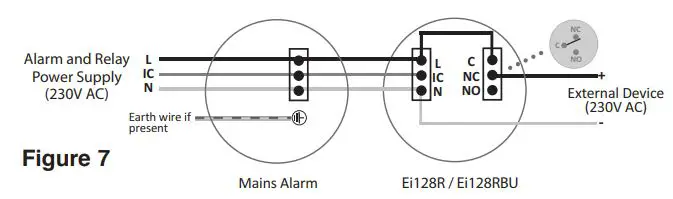 EI Electronics Ei128R Relay Bases for Smoke Heat and Carbon Monoxide Alarms Instruction Manual - Fig 7