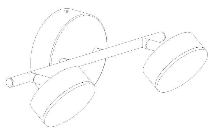 ZEVNI A04648 12.5-Inch 2-Light Matte Black and Gold LED Modern-Contemporary Vanity Light