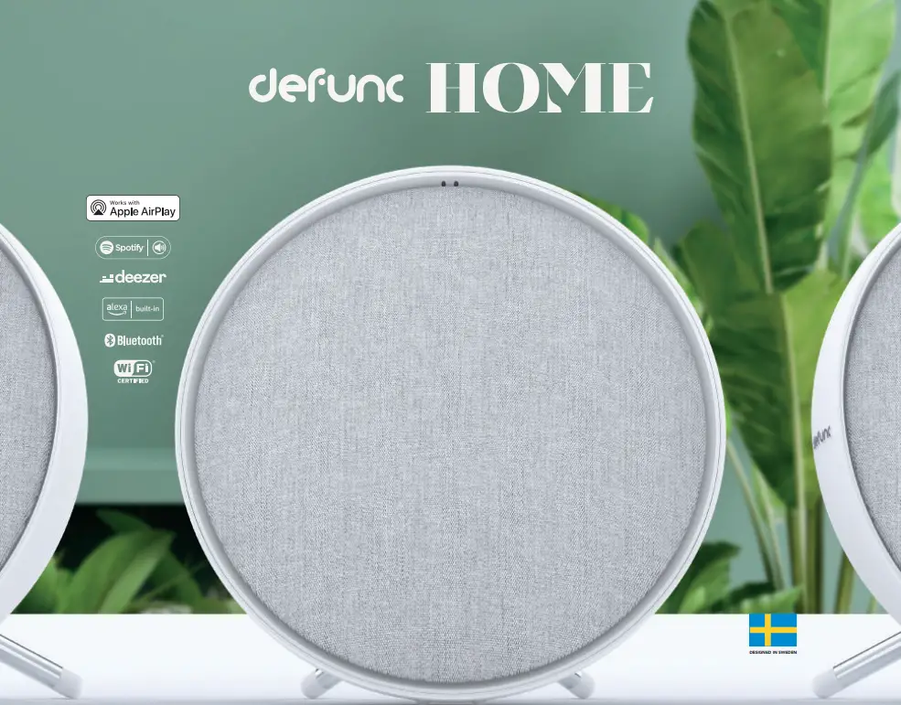 defunc HOME LARGE White Multi Room Wifi Speaker - fig 5