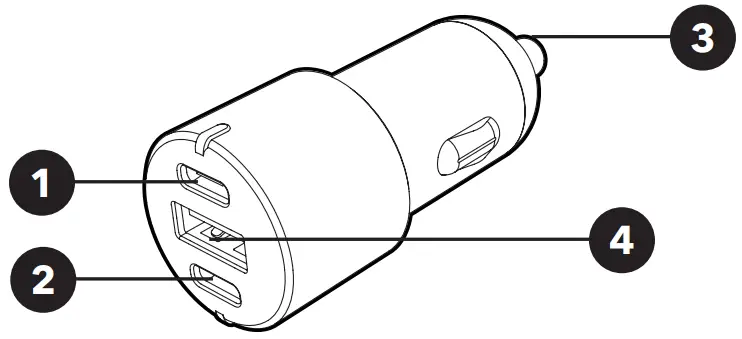 alzapower APW-CC3PD02MD Car Charger - OVERVIEW
