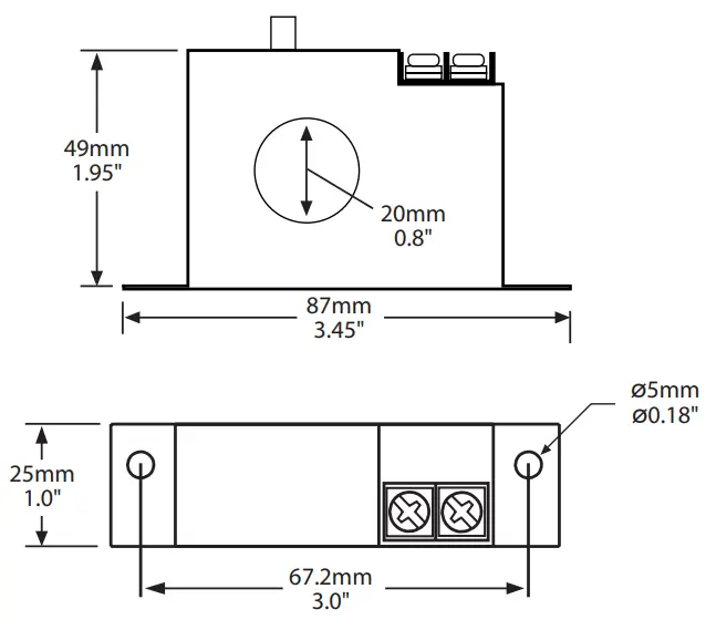 GREYSTONE CS 425 HC Series High Output AC Current Switch with Time Delay-DIMENSIONS