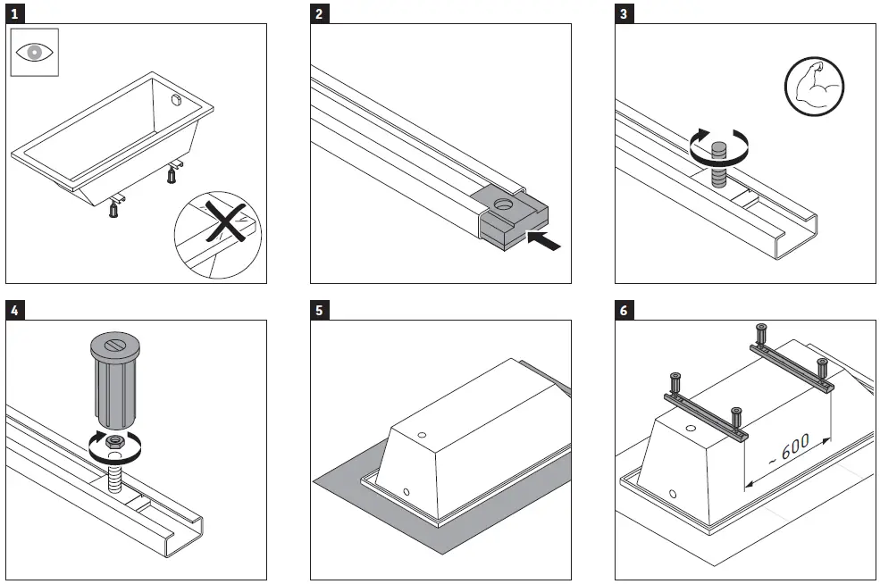DURAVIT-700095-Tiled-Bathtub-(Niche-Corner-Back-To-Wall)-4