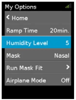 ResMed AirCurve 10 - Press the dial to2
