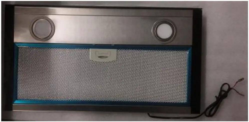 AUSSIE TRAVELLER 465mm 12V Recessed Rangehood - power cord