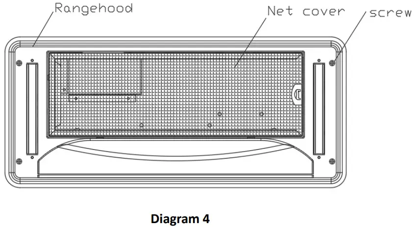 AUSSIE TRAVELLER 465mm 12V Recessed Rangehood - screw