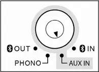 JENSEN JTA-315 Stereo Bluetooth 3 Speed Turntable with Speaker - AUX IN OPERATION