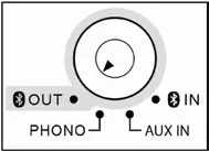 JENSEN JTA-315 Stereo Bluetooth 3 Speed Turntable with Speaker - BLUETOOTH OUT OPERATION