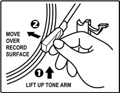 JENSEN JTA-315 Stereo Bluetooth 3 Speed Turntable with Speaker - PLAYING A RECORD 1