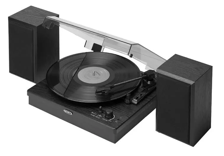 JENSEN JTA-315 Stereo Bluetooth 3 Speed Turntable with Speaker