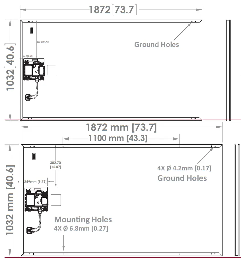 SUNPOWER Type E Flexible 100 watt 12 Volt Solar Panel - Frame2