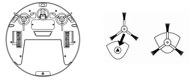 Removal and Cleaning of the Side Brushes