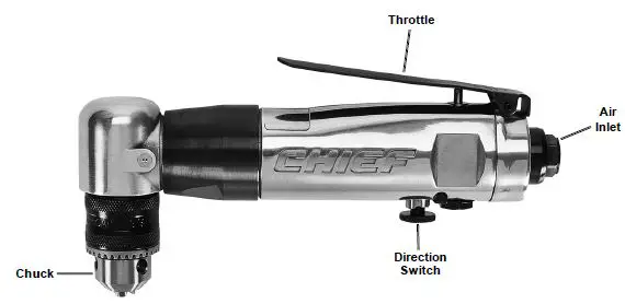 Chief 58613 Professional Reversible Air Angle Drill Owner's Manual