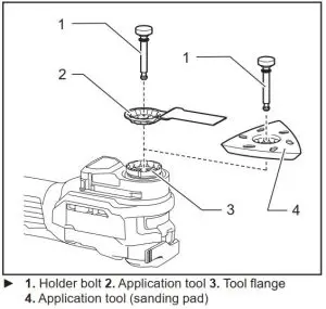 FIG 12 Installing or removing application tool
