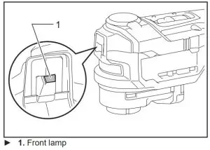 FIG 8 Lighting up the front lamp