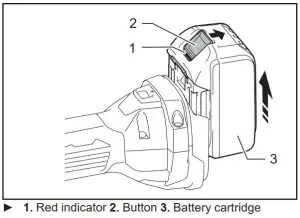 FIG 9 Installing or removing battery cartridge
