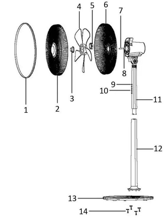 emerio FN1144744 Standing Fan 55 W - fig
