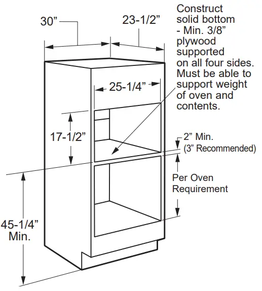 MONOGRAM ZSB913NSS Advantium 30 Inch 120V Built In Wall Oven-PREPARE THE OPENING