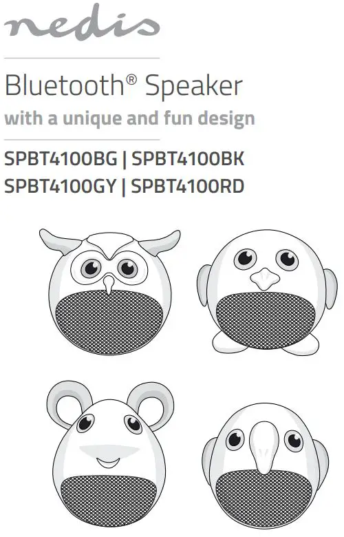 nedis Bluetooth Speaker with a unique and fun design