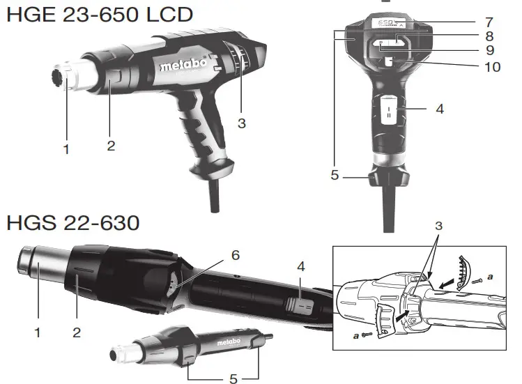 metabo HG 16-500 Electric Heat Gun- 2