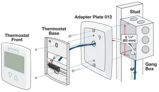 532 TekmarNet Thermostat - Mounting The Thermostat
