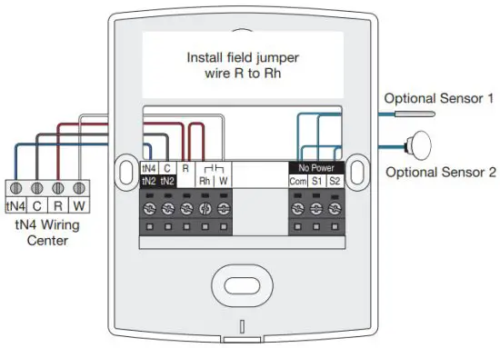 532 TekmarNet Thermostat - Thermostat Wiring 2