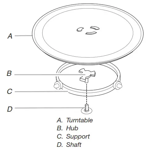 Whirlpool WMC11009 0 9 cu ft Countertop Microwave Oven - Turntable
