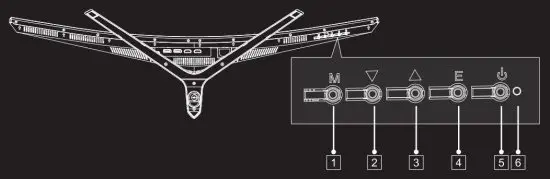SVIVE PYX 35D601 35 Inch Gaming Monitor -Monitor Buttons