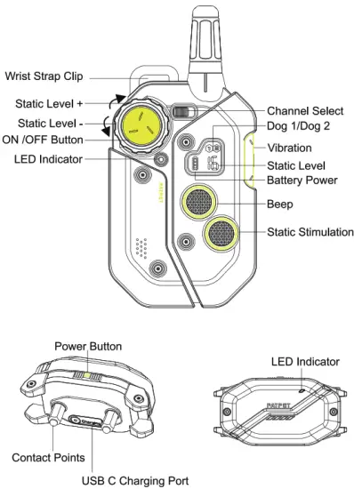 PATPET P COLLAR910 Dog Training Collar - remot control