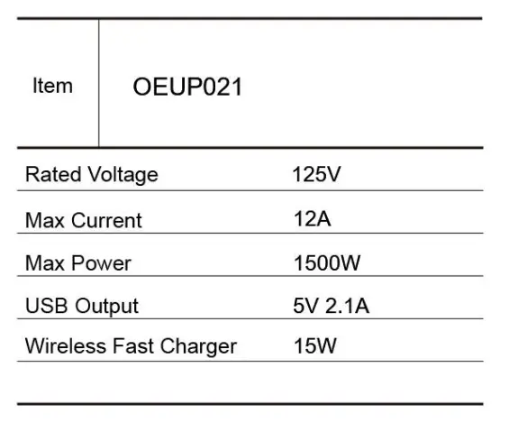 JoYe OEUP021 Pop Up Socket with Wireless Charger 5