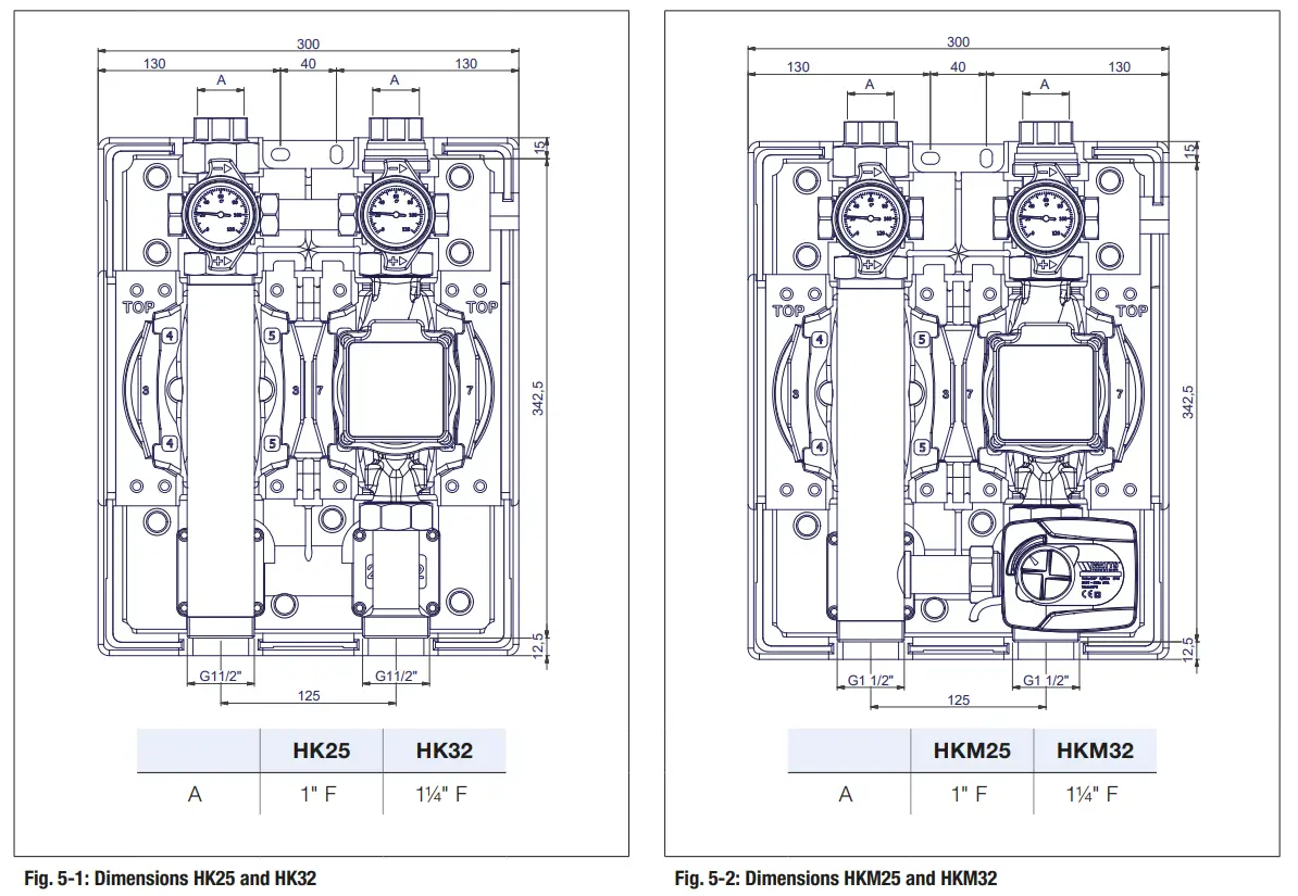 WATTS DN 25 Pump Groups for Unmixed And Mixed Heating Circuits - fig3