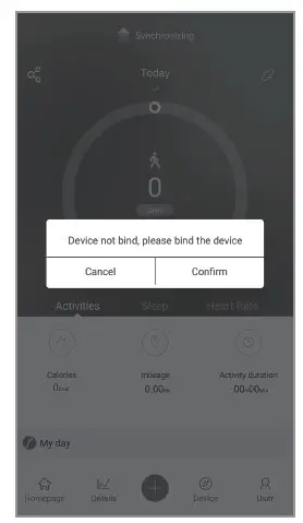 kogan Active + Smart Watch urn on the Bluetooth