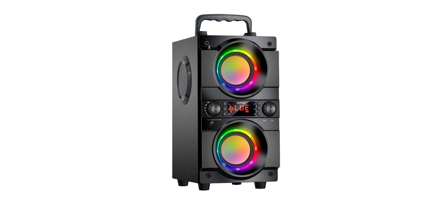 60w (80w Peak) Portable Bluetooth Speaker With Double Subwoofer Heavy Bass-complete Features/instruction Guide