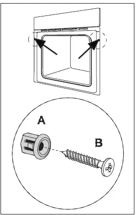 SECURING THE OVEN TO THE CABINET