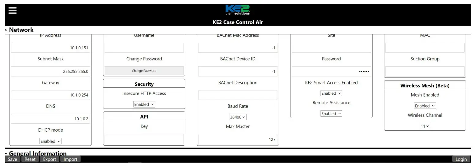KE2 Case Controller Air Display - Network