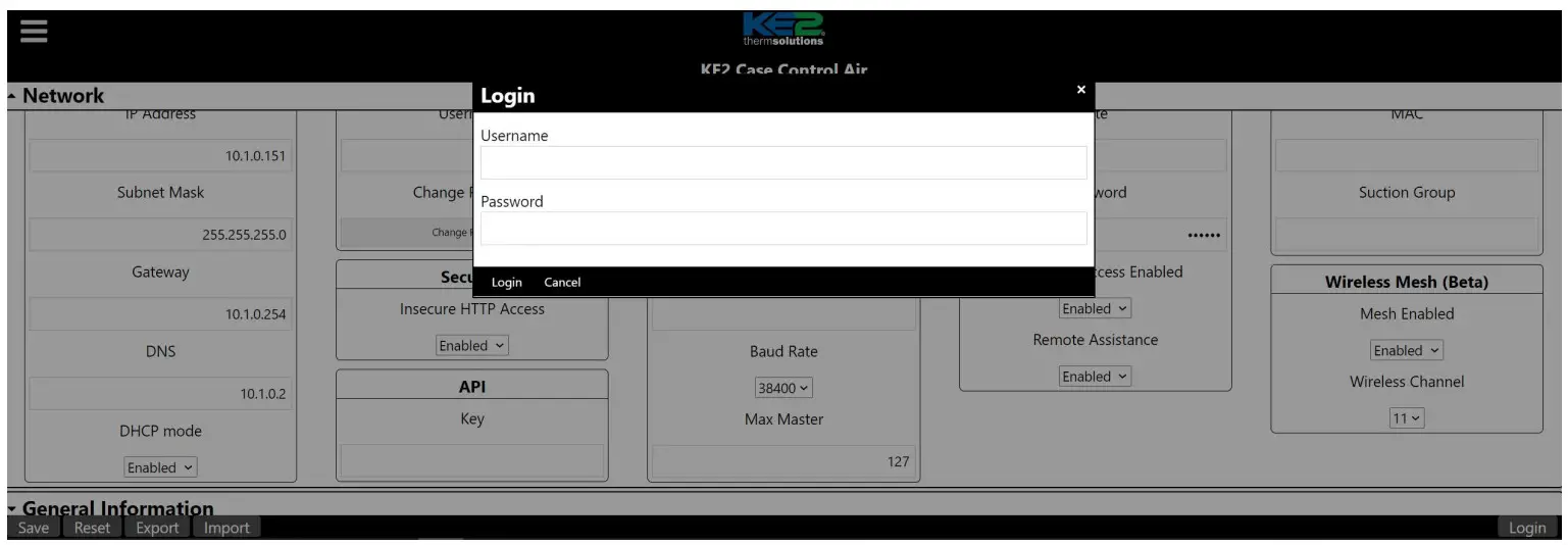 KE2 Case Controller Air Display - password