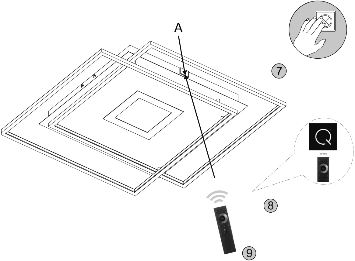 Paul Neuhaus IM-8379-55 Q-Amira Ceiling Light D1