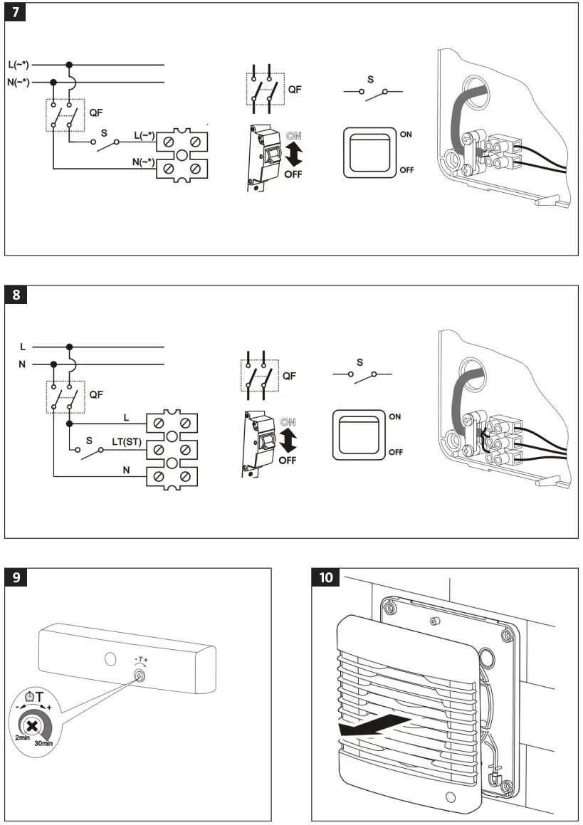 anslut 012904 Timer Function Bathroom Fan - fig 1