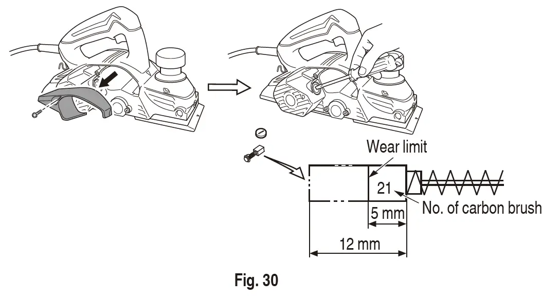HiKOKI P20SF Cordless Wood Planer fig (20)