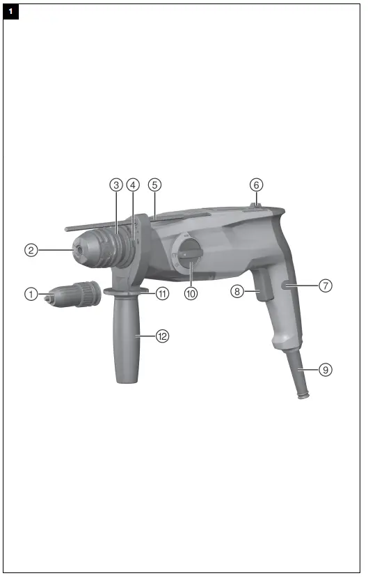HILTI-TE-3-M,-TE-3-C-Rotary-Hammer-FIG1
