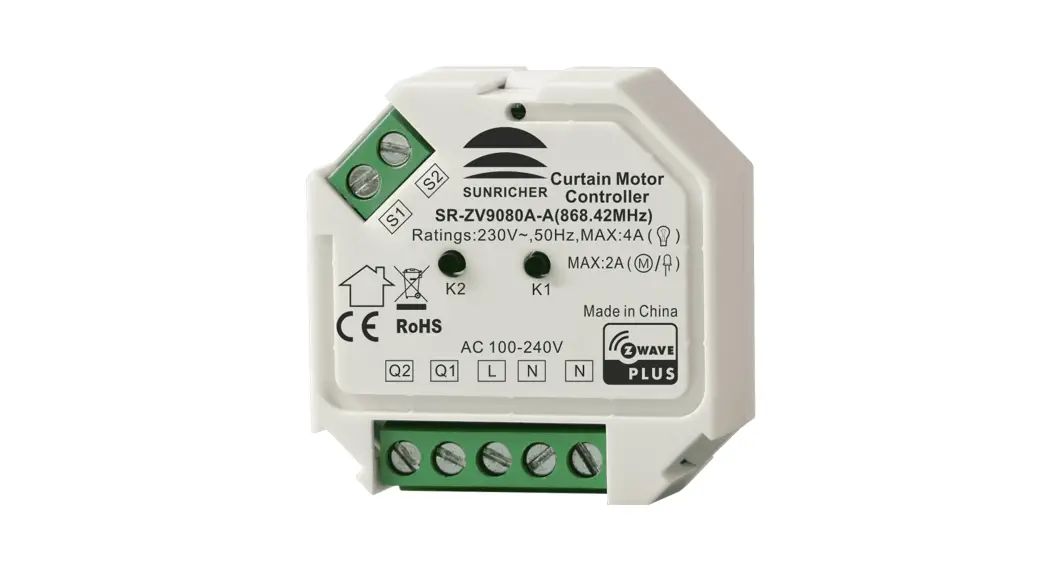 Sunricher Sr-zv9080a Z-wave Curtain Motor Controller Instruction Manual