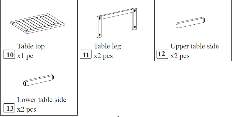 HOMEDEPOT ZMWV208 Acacia Wood Loveseat with Separable Coffee Table fig 2